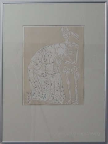 Papst aus Totentanz von Basel Papst aus Totentanz von Basel